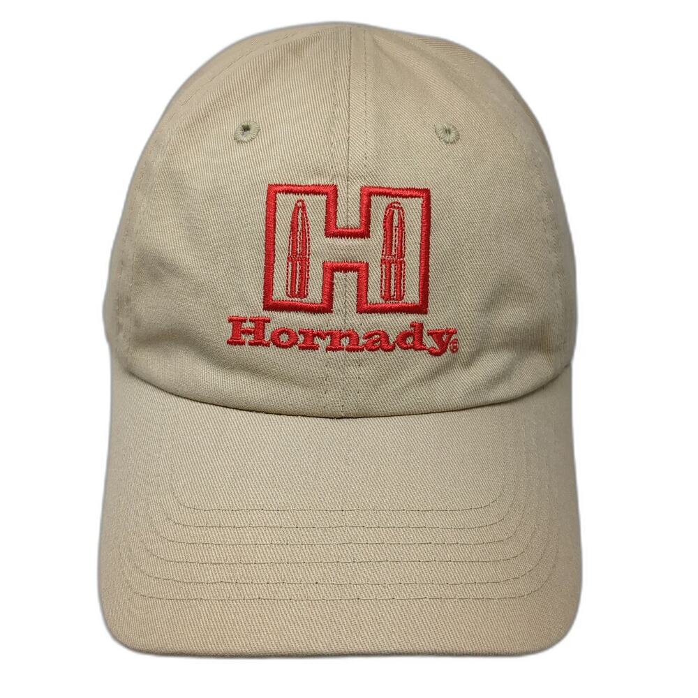 Hornady Baseball Cap Beige One Size Strapback Logo Embroidered Shooting Hat
